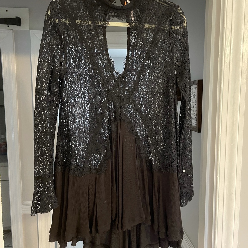 Lace-detailed Free People shirt